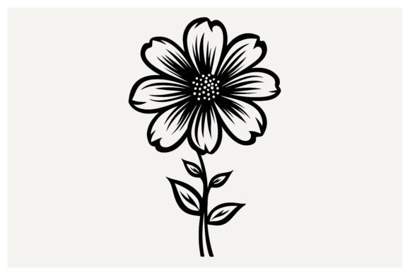 Decorative Flower Silhouette for Craft: A Designer's Toolkit