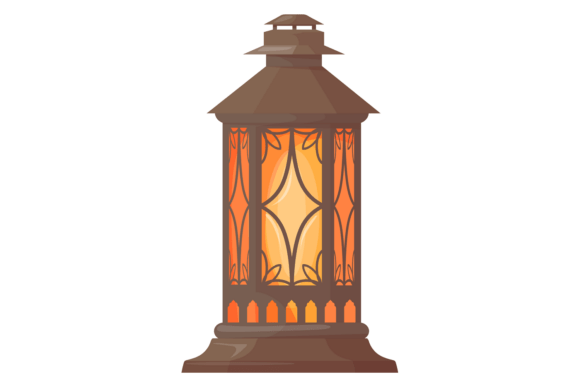 Decorative Lantern. Traditional Old Glas: A Vintage Icon