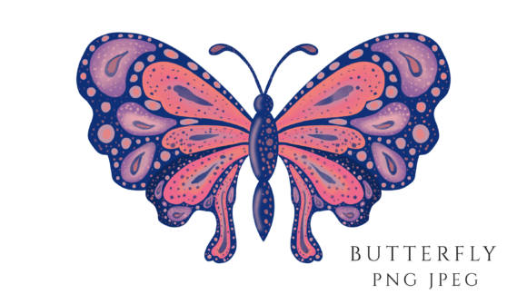 Exploring the Elegance of Decorative Pink Navy Butterfly Clipart