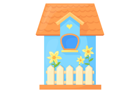 Floral Patterned Birdhouse. Decorative G: A Fresh Asset for Creative Projects