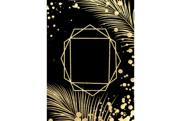 Golden Frame on Decorative Luxury Black: A Designer's Asset