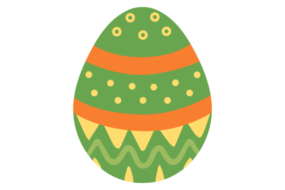 Green Egg with Decorative Pattern: A Spring Font for Fresh Designs