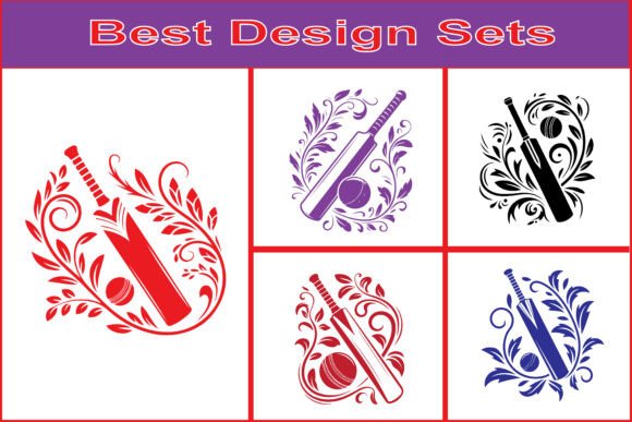 Ornamental Cricket Bat and Ball Vector: A Design Asset for Modern Branding