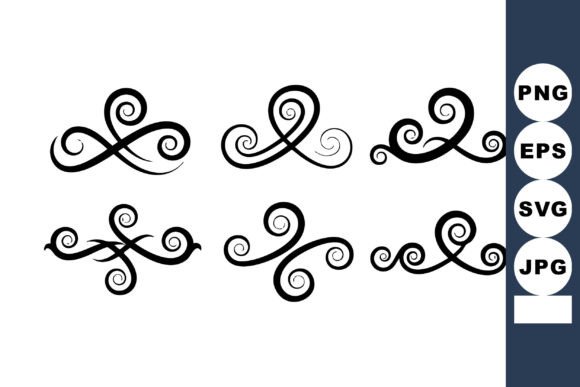 Set of Decorative Abstract Swirl Vector: Elevate Your Visual Language