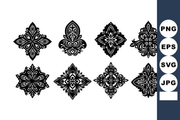 Timeless Elegance: Decorative Floral Ornamental Vector Elements